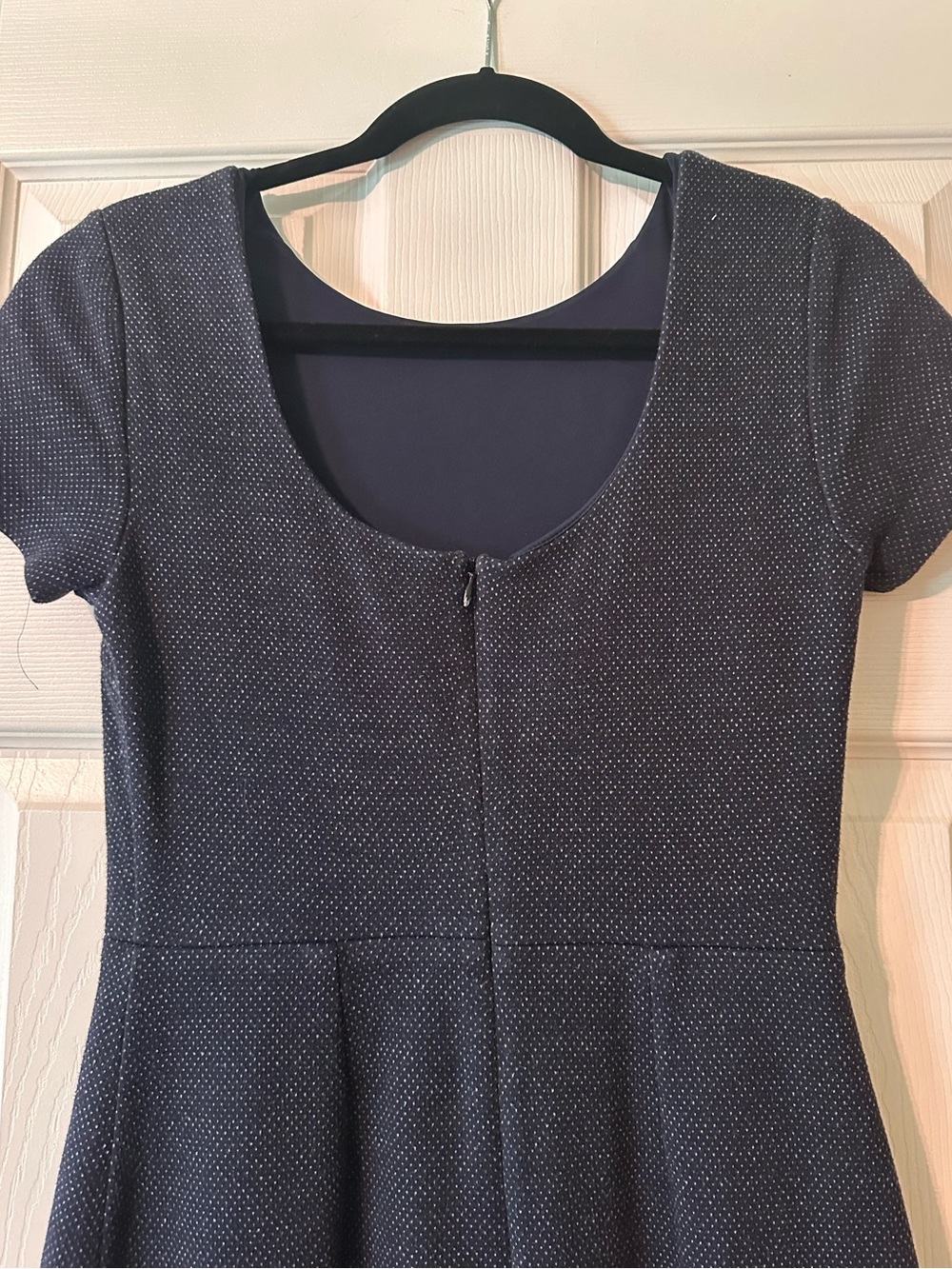 Boden Jacquard S/S Dress (Navy)